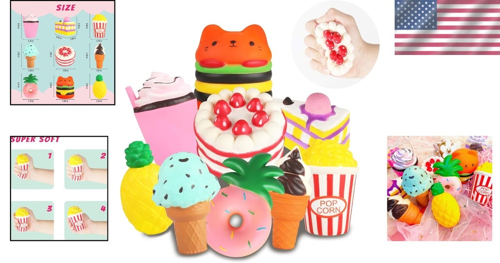 Fun Squishy Toy Pack - Ideal for Hand-Eye Coordination