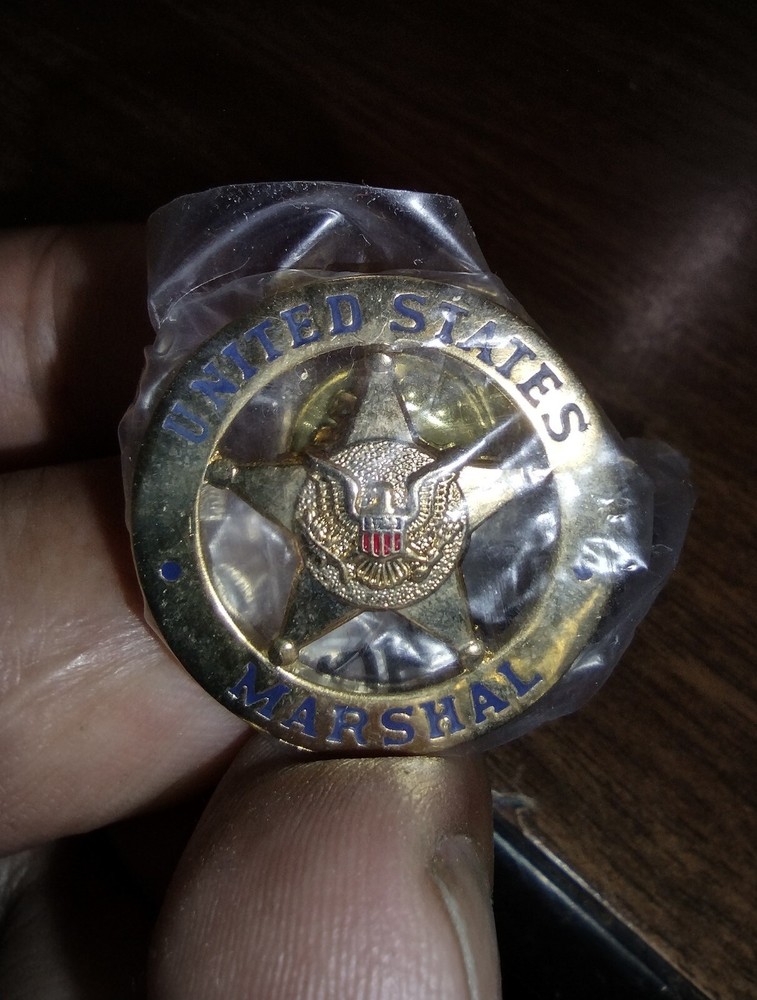 US MARSHAL Lapel Hat Pin in GOLD Plated