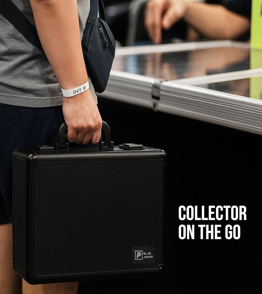 Baseball Card Briefcase with PSA Slab Storage-