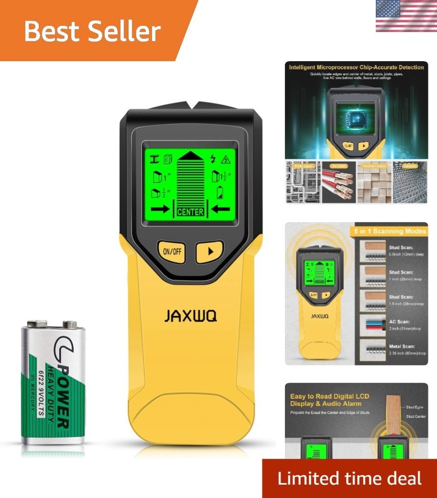 Versatile Stud Finder with LCD Alerts - Essential Tool for DIY Enthusiasts