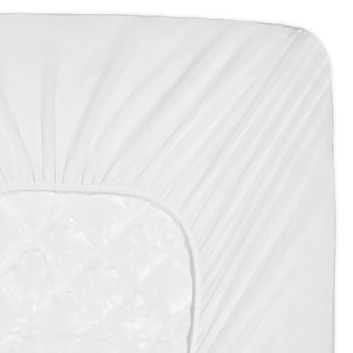 Power Clean Triple Action Quilted Soft Waterproof Mattress Pad Full White