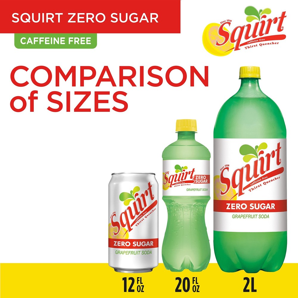 Zero Sugar Grapefruit Soda, 12 fl oz cans, 12 pack
