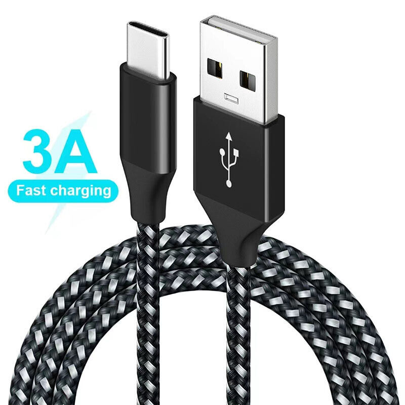 Braided USB C Type-C Fast Charging Data SYNC Charger Cable Cord 3/6/10FT