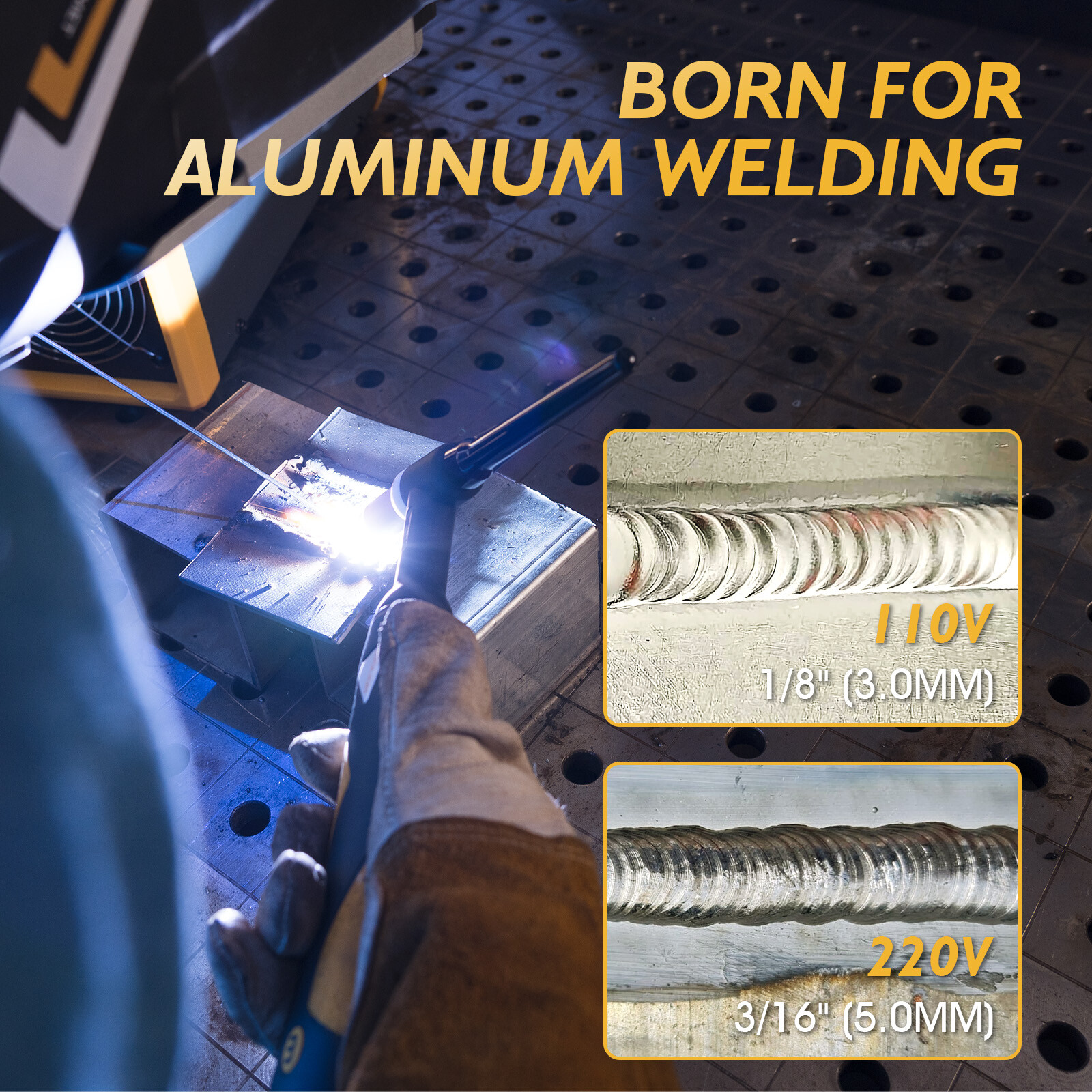 200A AC/DC TIG Welder with Pulse 110V/220V Aluminum Welder with IGBT Inverter.