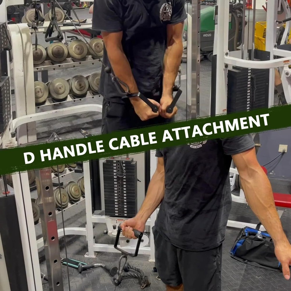 D-Handle Cable Attachment for Weight Workouts Heavy Duty
