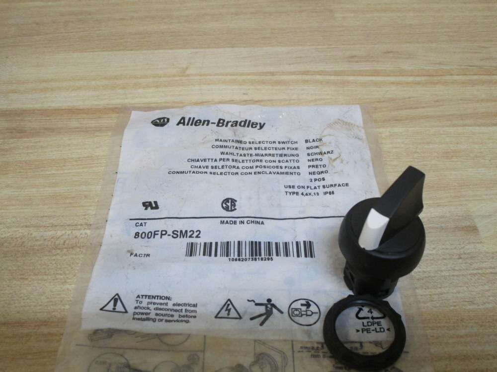 Allen Bradley 800FP-SM22 Selector Switch 800FPSM22 2 Position