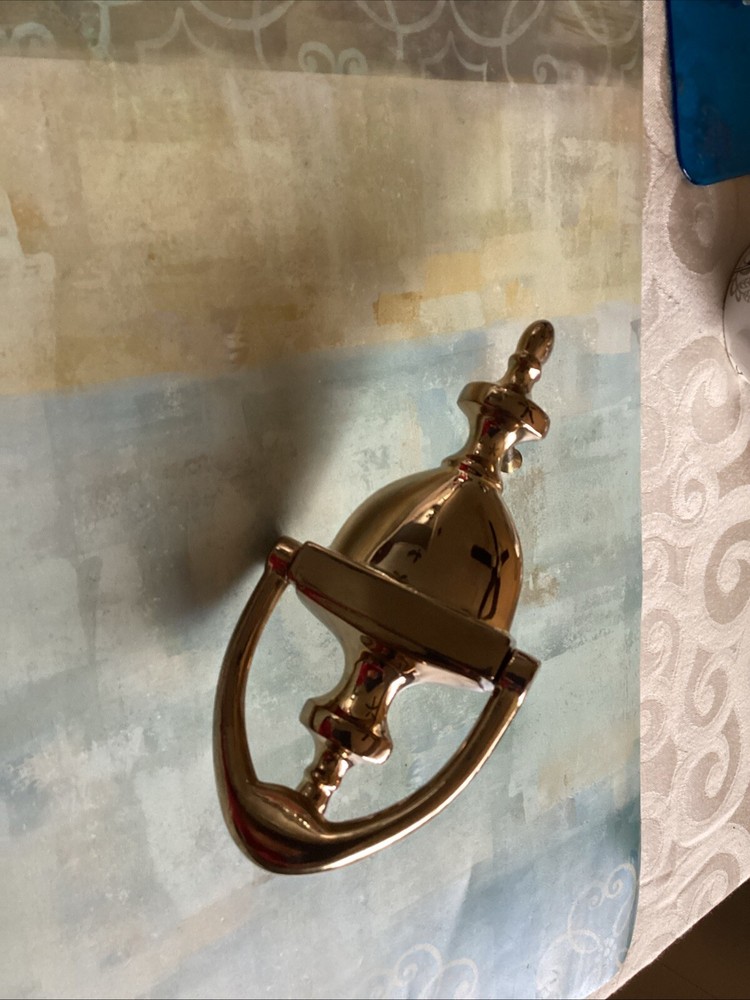 Vintage Brass Solid Brass Door Knocker Colonial Style . EUC!