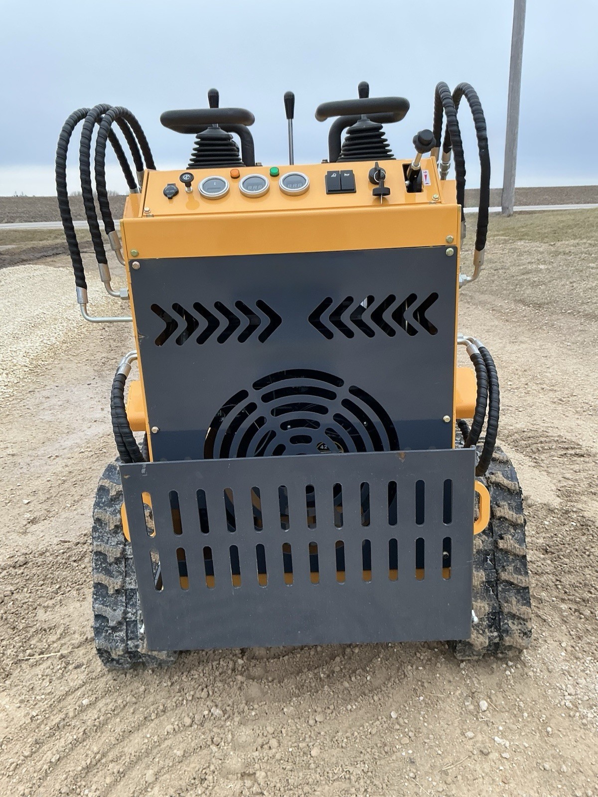 NEW ZJG-380 Mini Skid Loader Stand-On Compact Tracked Loader 13.5HP Engine