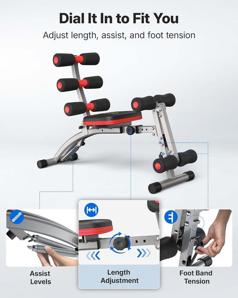 Home Ab Trainer Exercise Chair Adjustable Bench for Core and Full Body Workouts