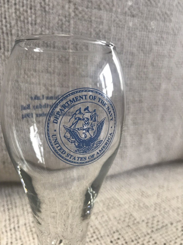 Navy Champaigne Glass