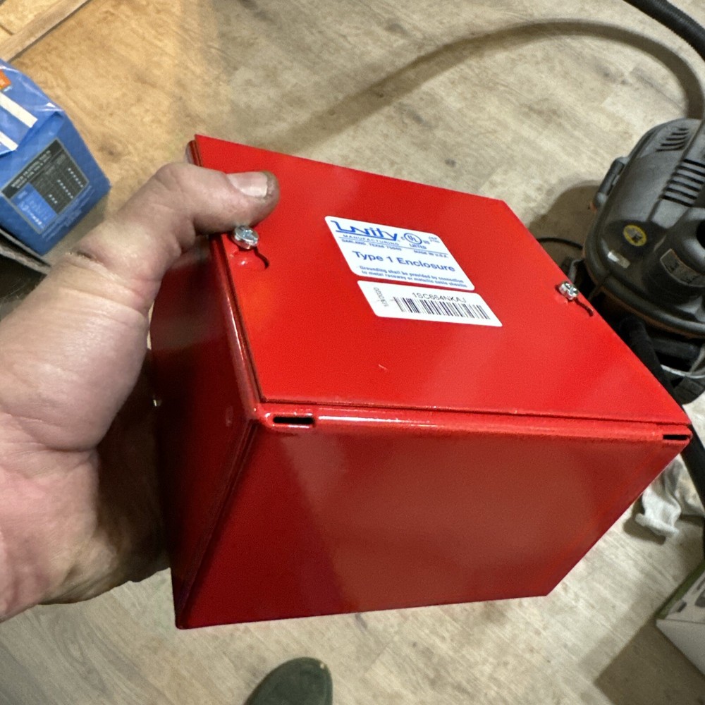 Unity Type 1 Fire Red Electrical Enclosure 6x6x4 Pull Box 1sc664nkaj