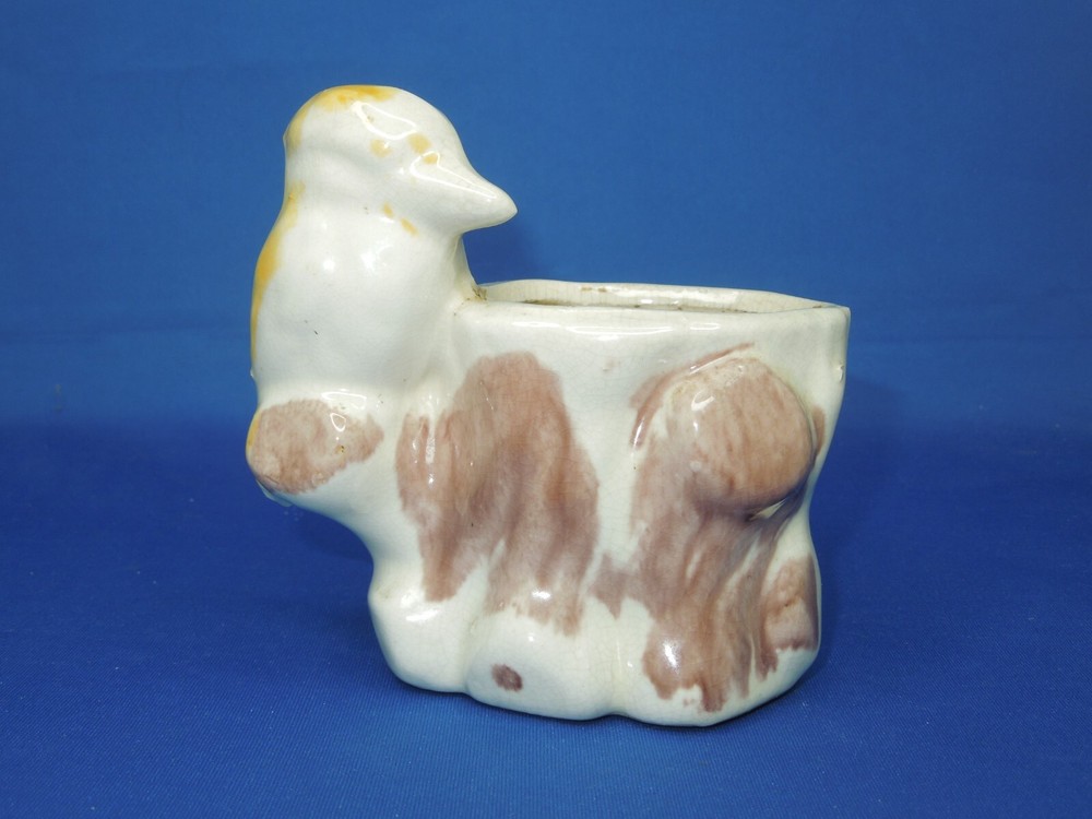 Vintage Ceramic Bird Planter Unmarked