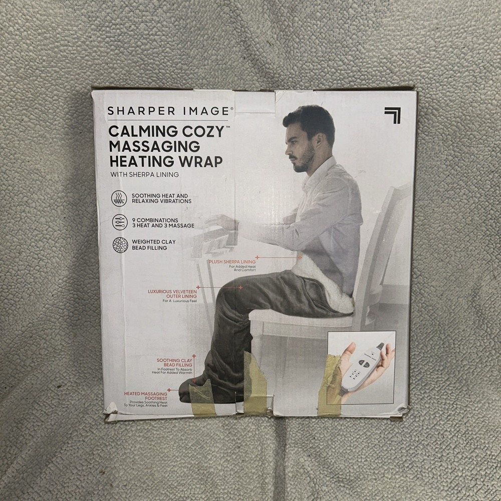 Sharper Image Calming Cozy Back Heating Pad - Gray