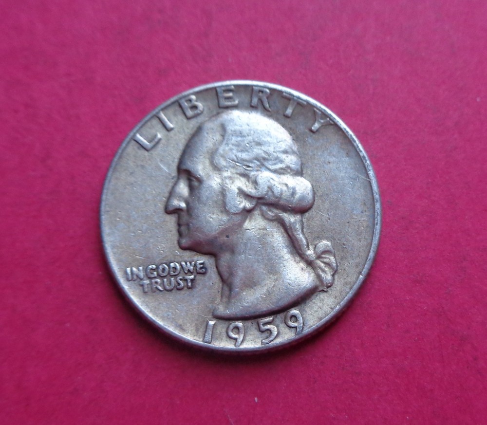 1959-D  (90% SILVER)  WASHINGTON QUARTER