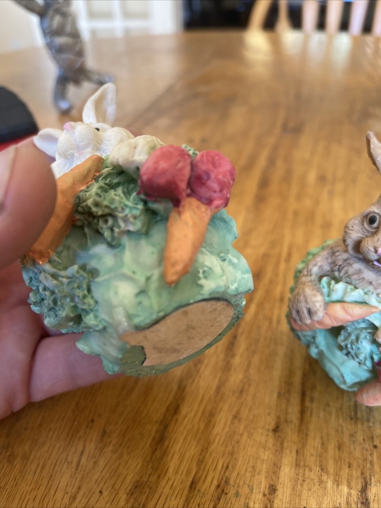 Pair If Easter Rabbit Figures4” Tall 3” Wide
