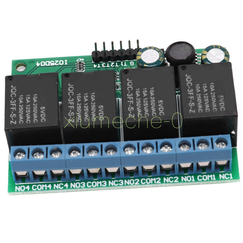 DC 6V-24V 4CH Flip-Flop Latch Relay Module Bistable Self-locking Electronic NEW