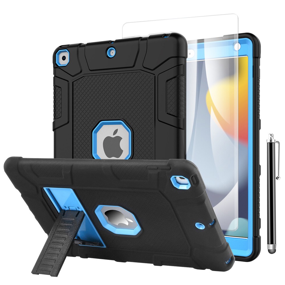 For iPad 9th Generation Case Heavy Duty Shockproof Rugged Cover+Screen Protector