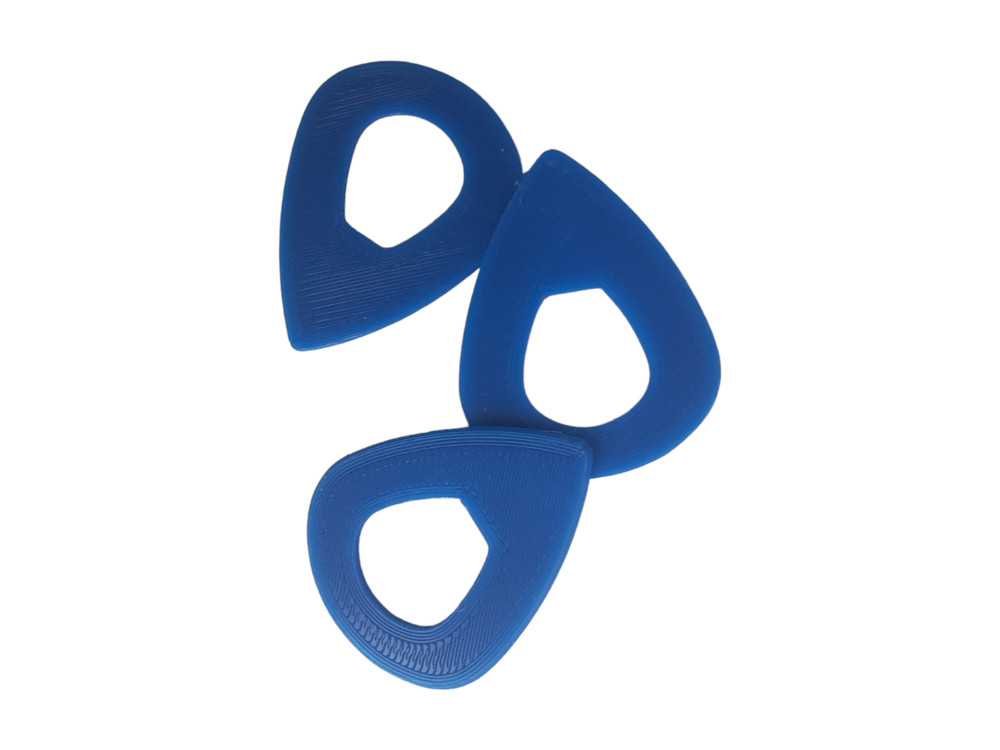 Ecopick Plectrums, 3-Pack Jazz 3 Style With Hole Grip, 1.20mm & 0.80mm Gauges