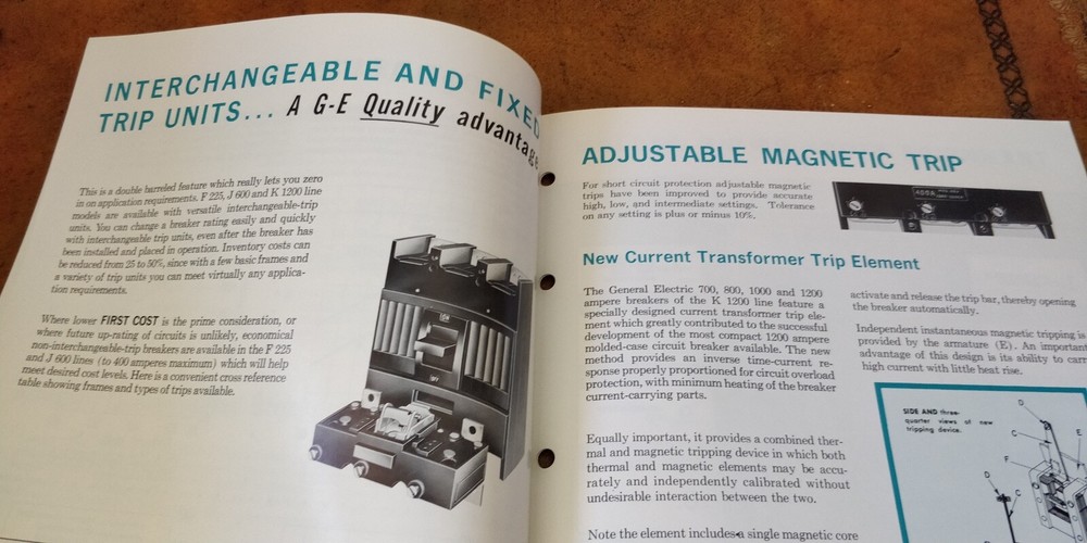 1950s General Electric ~ Application & Selection of Molded Case Circuit Breakers