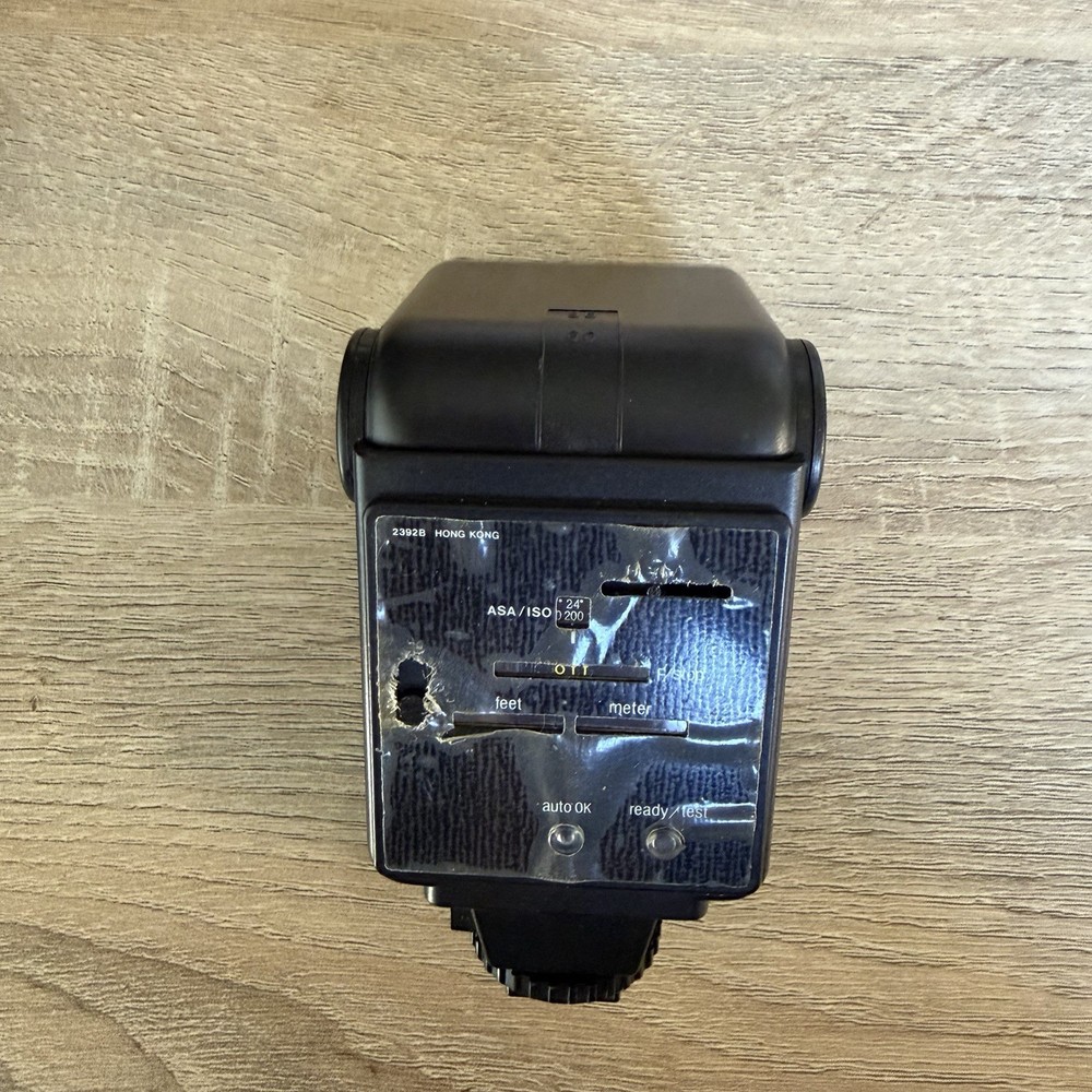 Sunpak Auto 144 PC Thyristor Flash Vintage Camera Flash w Box Manual
