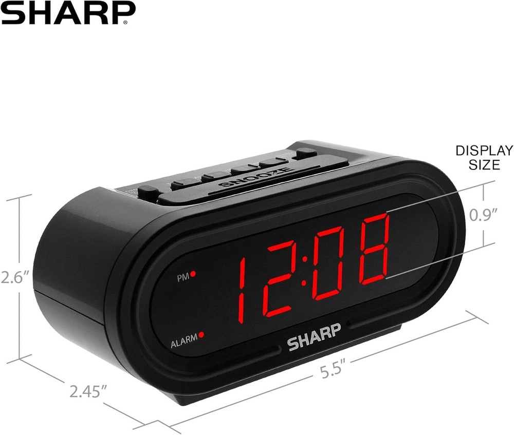 AccuSet Automatic Smart Alarm Clock – Self-Setting Digital Clock Auto Time & DST
