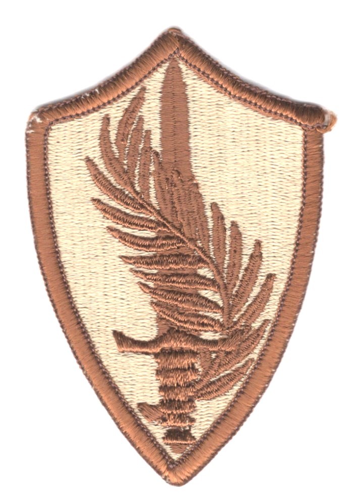 Army Patch:  Central Command - merrowed edge, tan