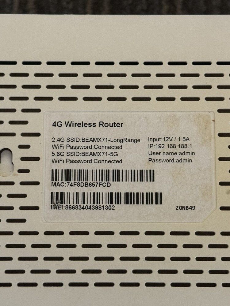 MIT Wireless Beam X-71 Long Range LTE / 4G / WAN Router