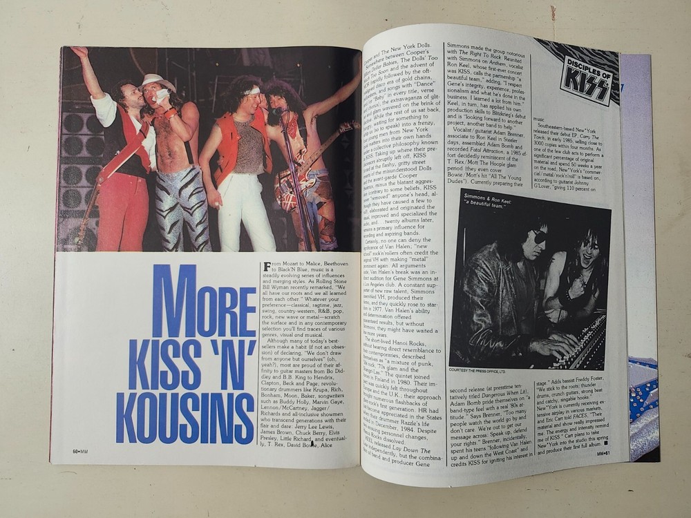 KISS RARE Vintage 1986 Metal Muscle Faces Rocks Tribute With Posters + Pull Outs
