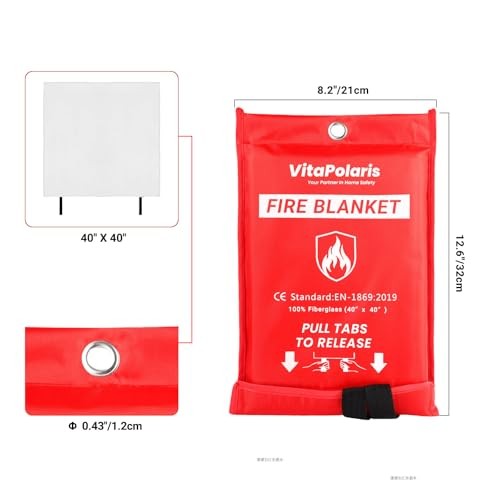 Heavy-Duty Emergency Fire Blanket for Home and Kitchen – 2 Pack, 2Pack