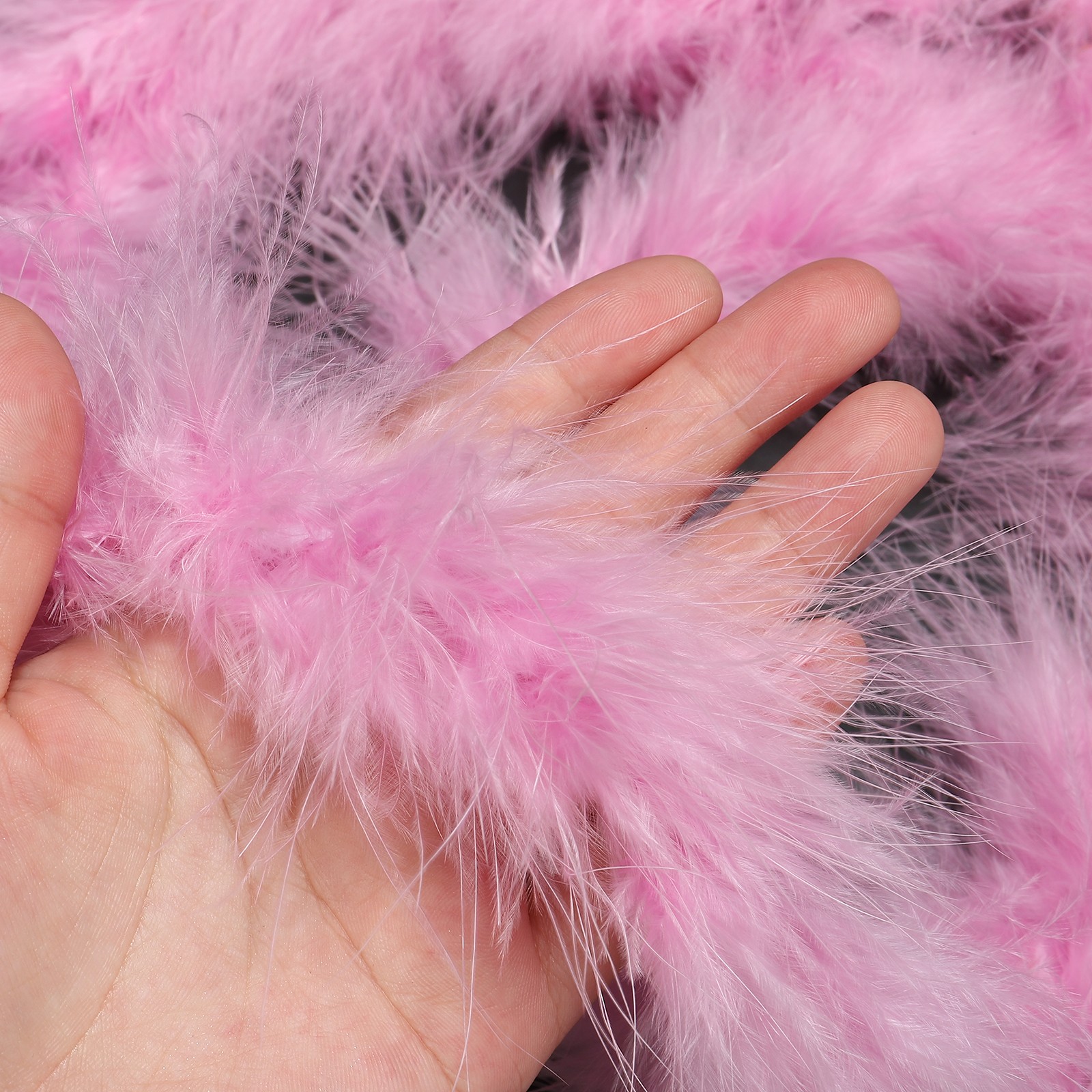 1 Pcs 6.6 Ft Feather Boas Feather for DIY Craft Sewing Trim Party Purple Pink