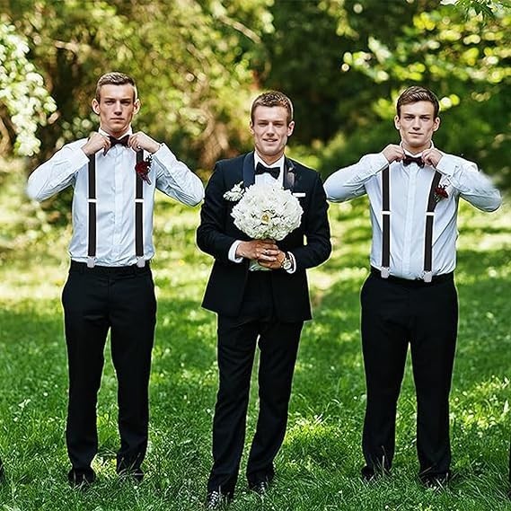 2Inch Men'S Heavy Duty Suspenders with Strong Clips Adjustable X-Back for Work J