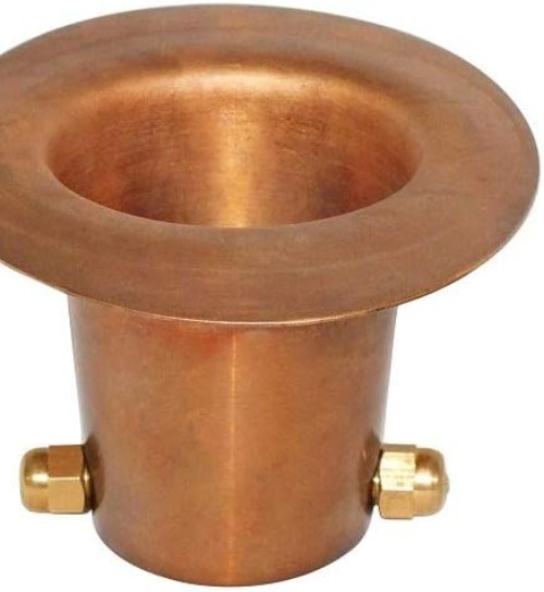 Durable Pure Copper Gutter Adapter for Elegant Rain Chain Mounting - 5.5" Size
