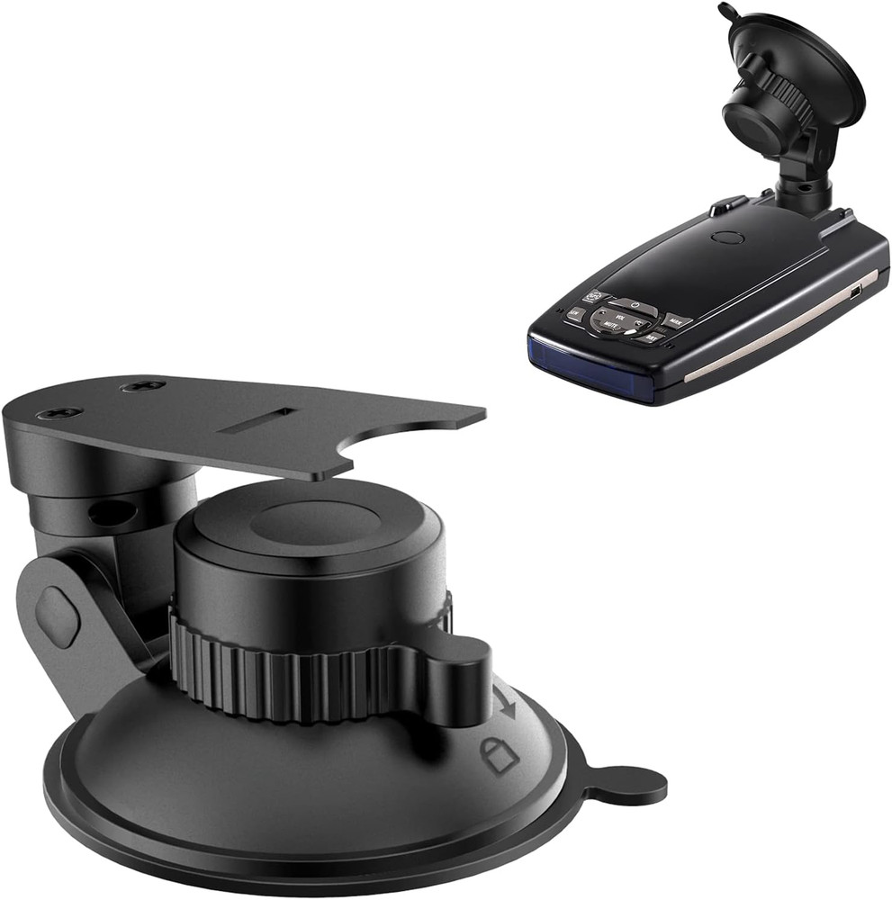 Radar Detector Mount - Car Mounting Bracket Suction Cup Holder for Windshield an