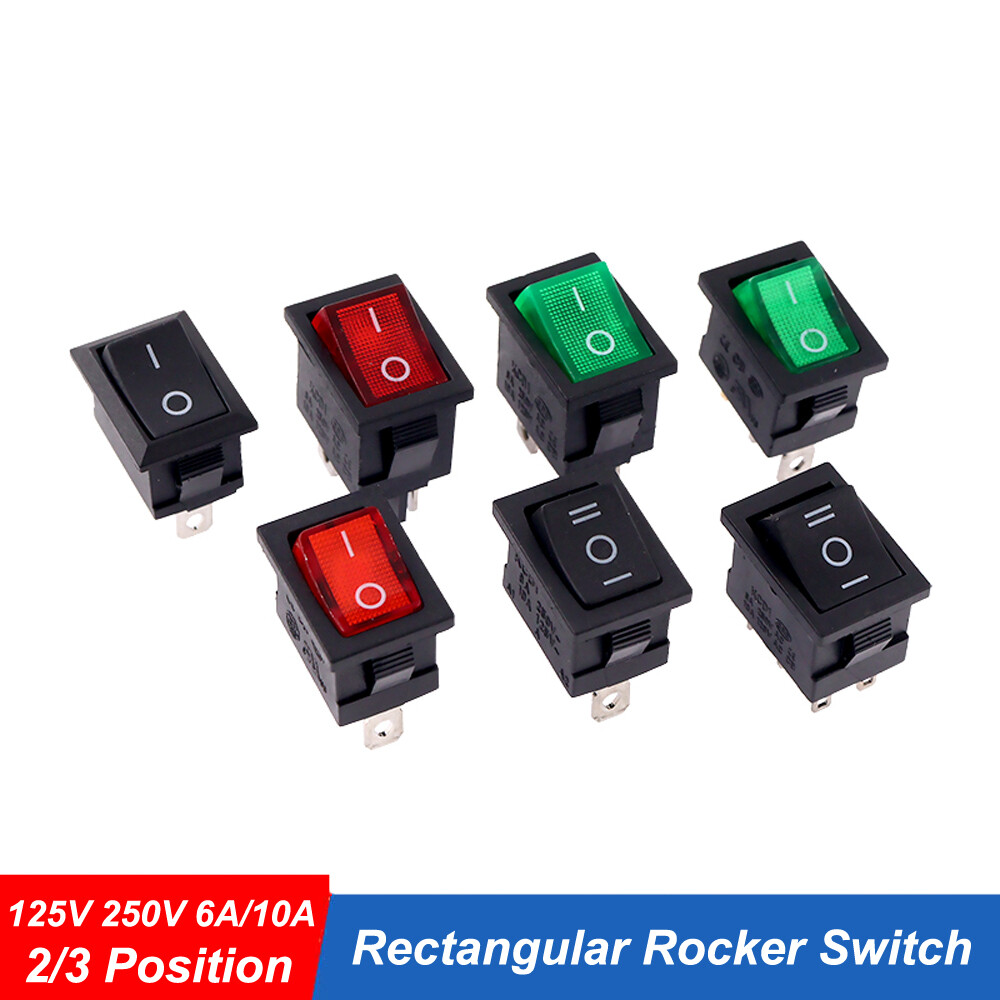 Rectangular Rocker Switch 2/3 Position SPST 125V 250V 6A/10A KCD1 ON OFF