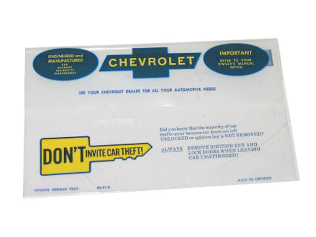 1969-1972 Corvette Owner's Manual Bag