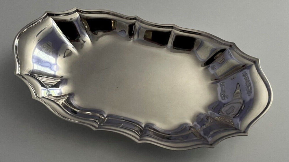 International Silver Company Chippendale Bread Tray Dish 12" x 6" #6319