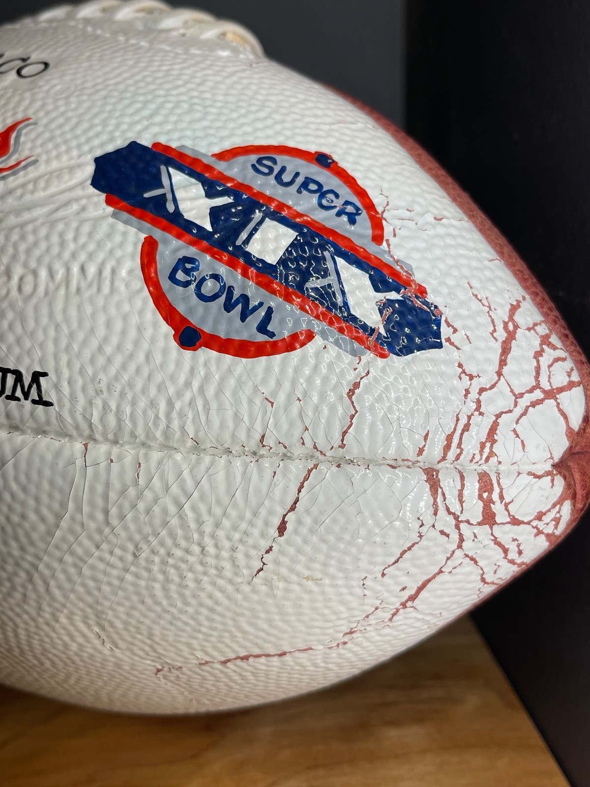 1985 Super Bowl XIX Football 49ers Dolphins game ball