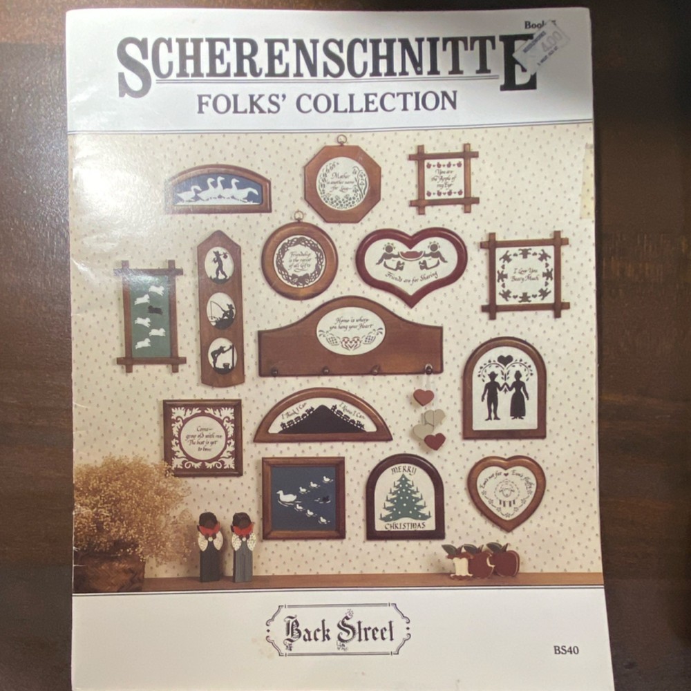 Back Street Scherenschnitte Folks' Collection Pattern Book Parchment-Plus Set