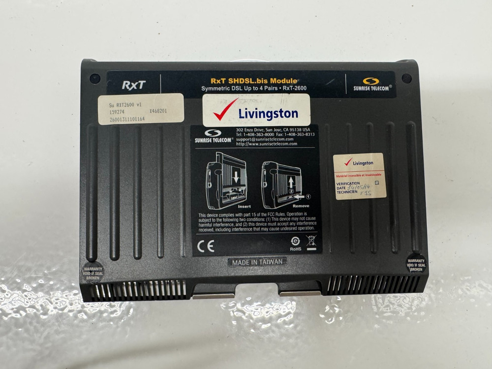 Sunrise Telecom RXT-2600A Module – Untested / As-Is