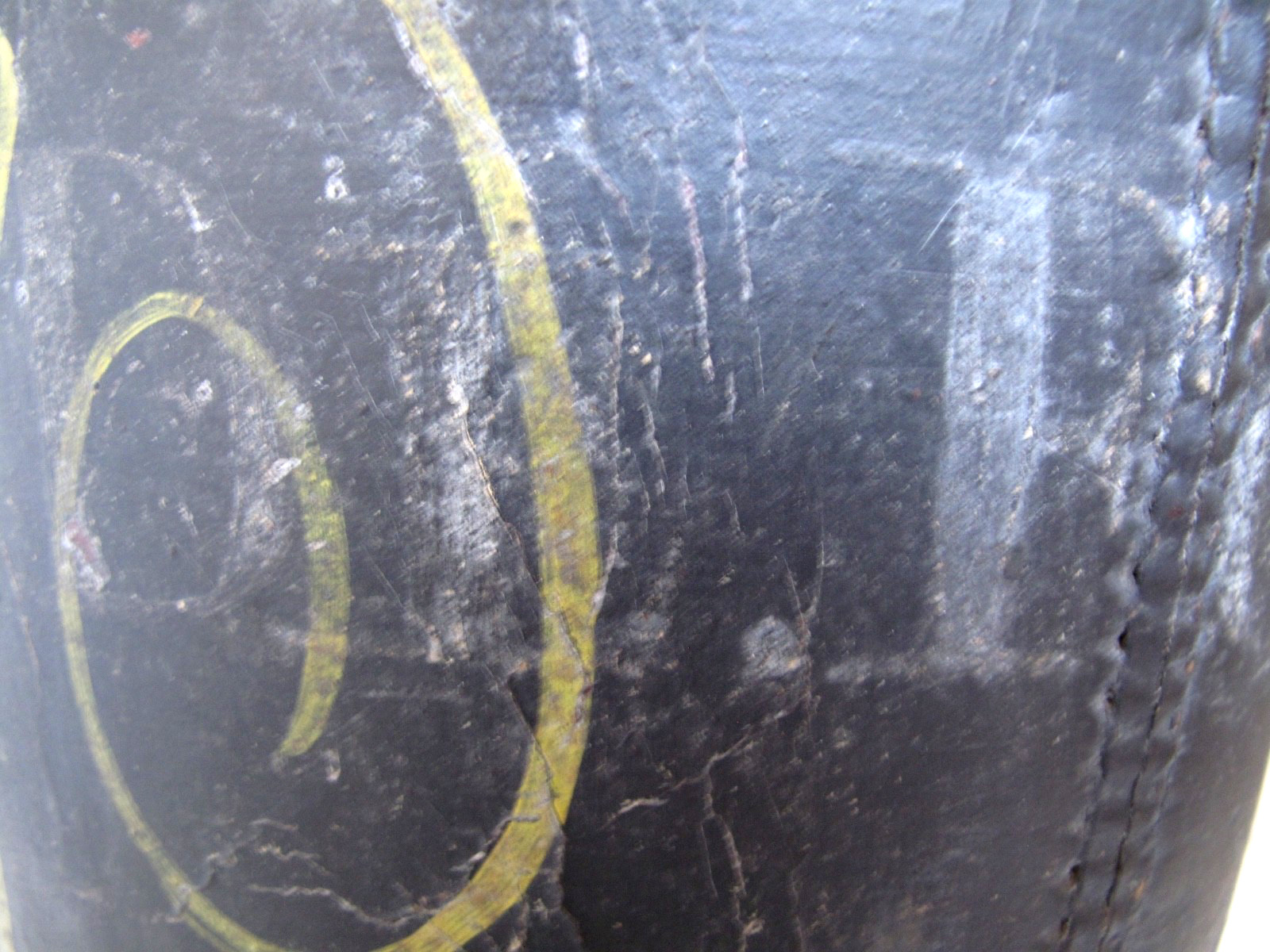 Antique American Firemen's Painted Leather Bucket, N. D. Forest & Co. c. 1850's