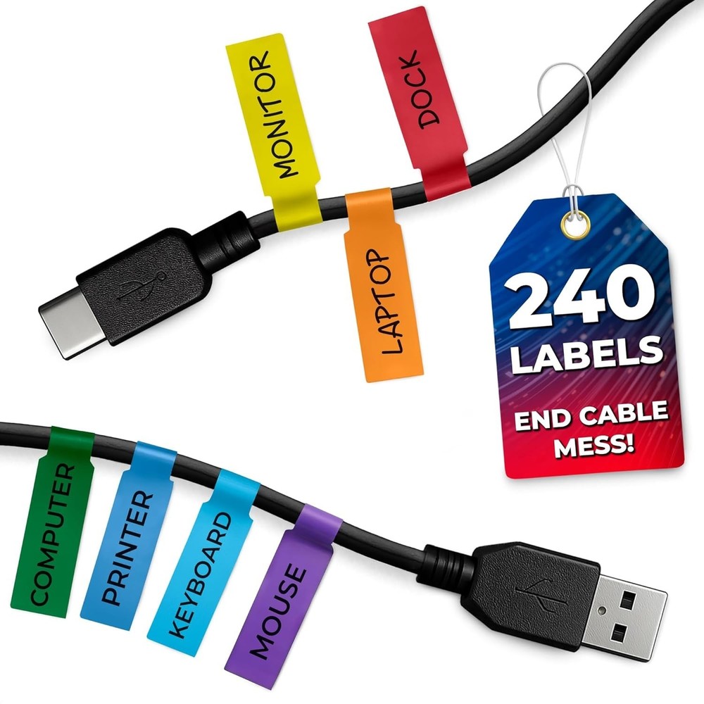 Durable 240 PCS Wire Tags - Optimal Torn & Waterproof Cable Management Solutions
