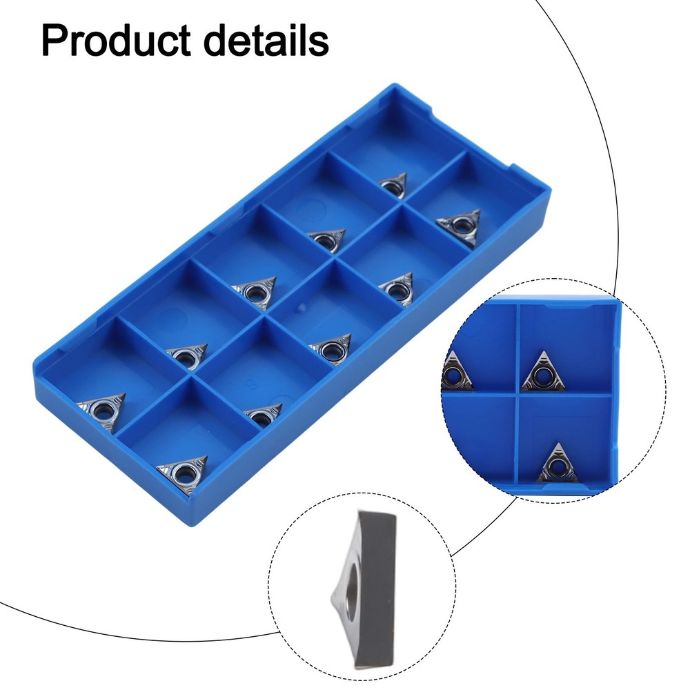 10PCS Turning Inserts TCGT090202AK Carbide for Aluminum Alloy Processing