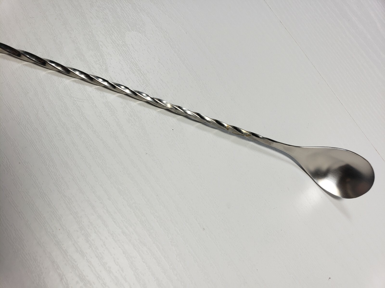 12 Inches Stainless Steel Mixing Spoon, Spiral Pattern Bar Cocktail Shaker Spoon