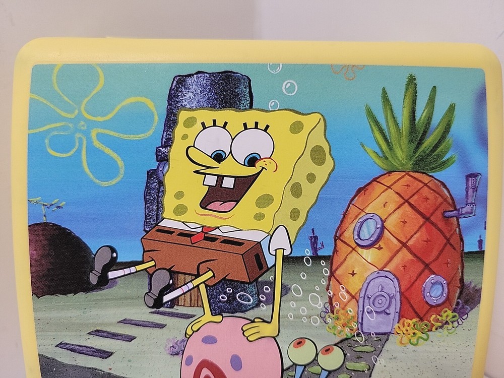 2007 Spongebob Squarepants Tupperware Sandwich Snack Container Box EUC