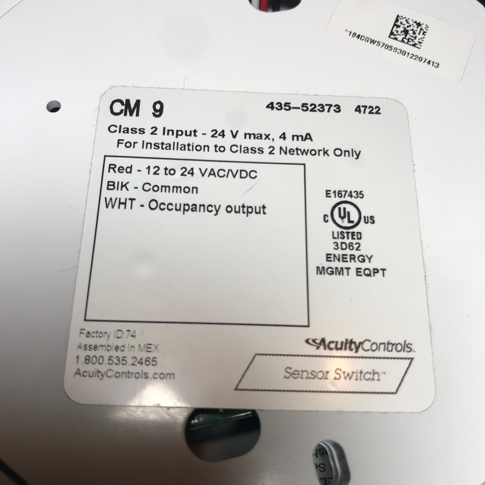 CM 9 Sensorswitch Ceiling Mount Occupancy Sensor Motion NEW Distressed Box