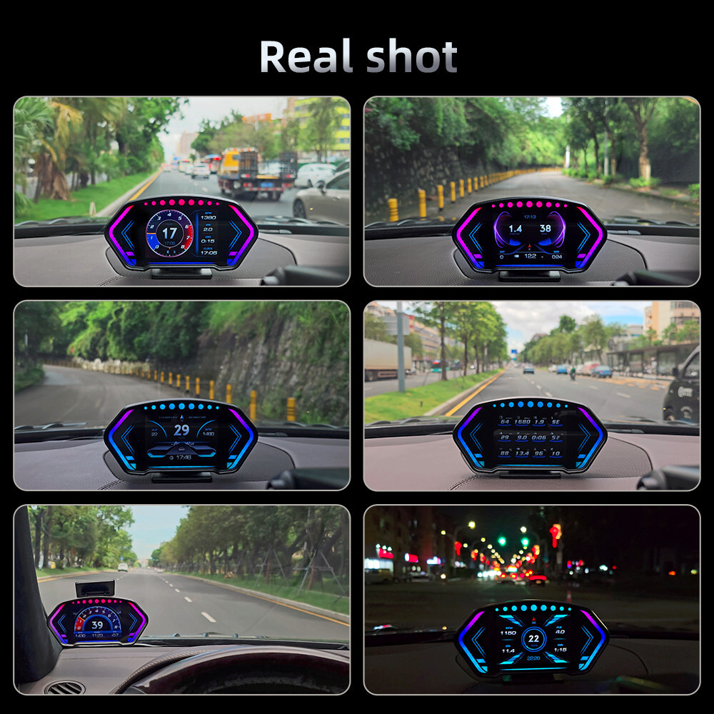 Car OBD Digital Gauge GPS Head Up Display Dashboard Speedometer Multi-Function