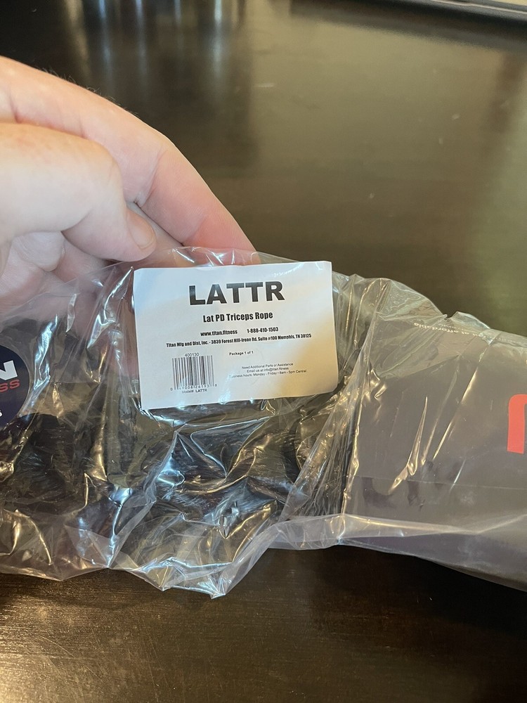 Single or Dual Grip Tricep Rope, Pull Down Cable Machine Attachment titan