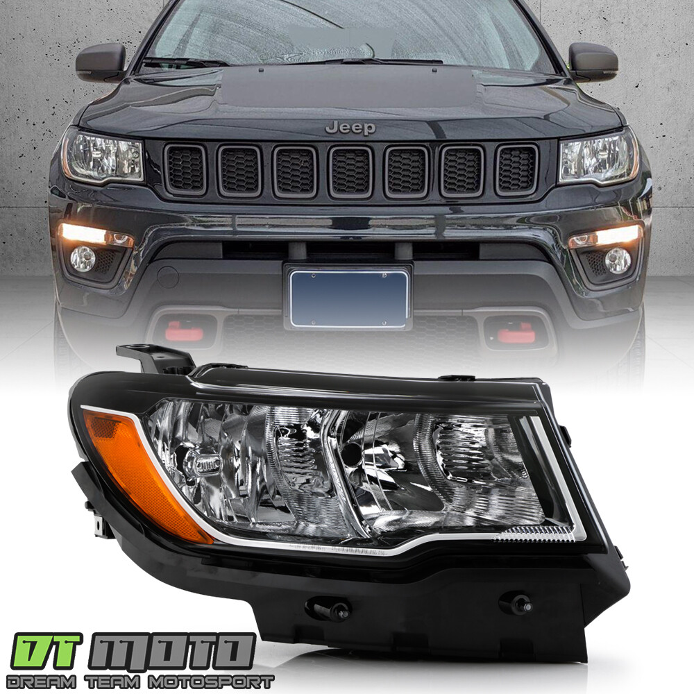 2017-2021 Jeep Compass Halogen Type OE Style Headlight Headlamp Passenger Side