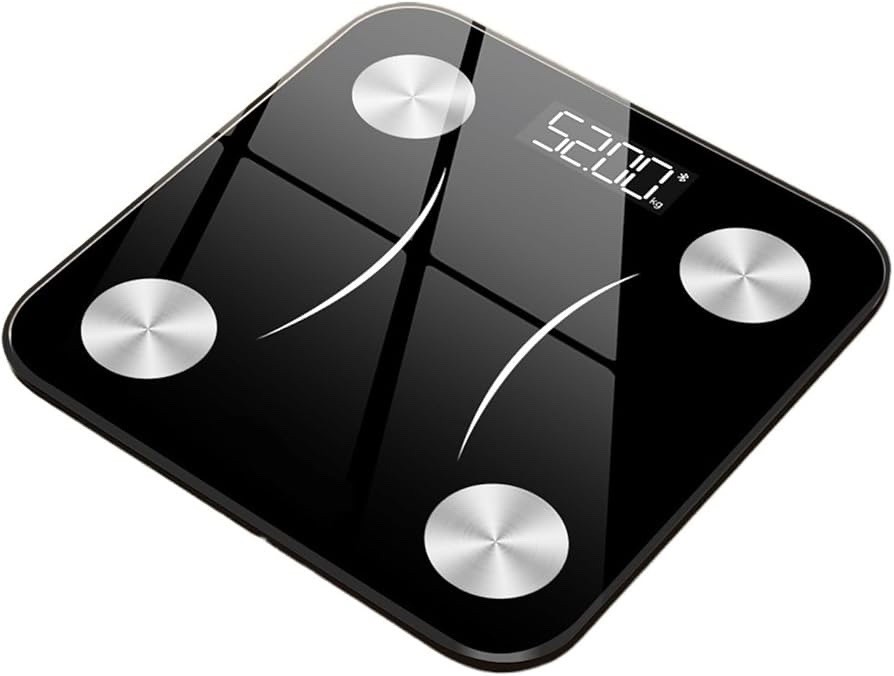 EDM Digital Bluetooth Body Mass Scale Black Android iOS App Connectivity