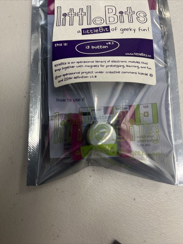 littleBits Electronics Button i3 Button NEW SEALED